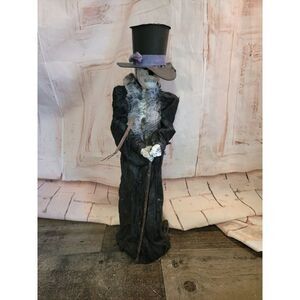 Halloween foam Skeleton Man‎ AS IS cane scary prop decor